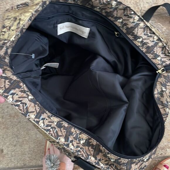 Soft Surroundings Glydan Gold Carry All Tote. New with tags - Picture 3 of 6